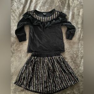 2 Piece Sweater and Sequin Skirt Set, 3T